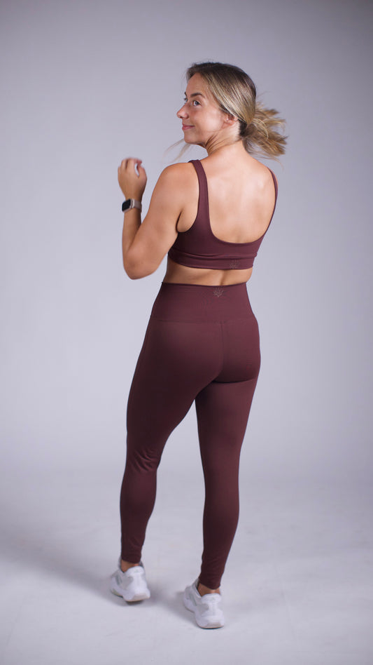 Conjunto Balance Leggins Chocolate