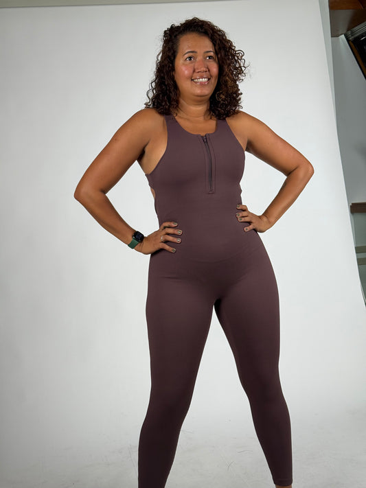 Macacão Canelado Zipper