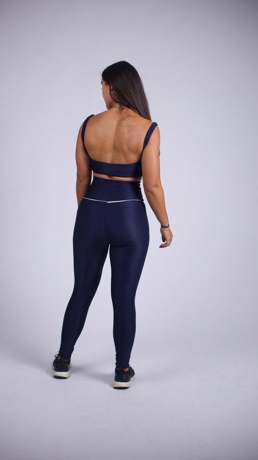 Conjunto Caneladinho azul escuro