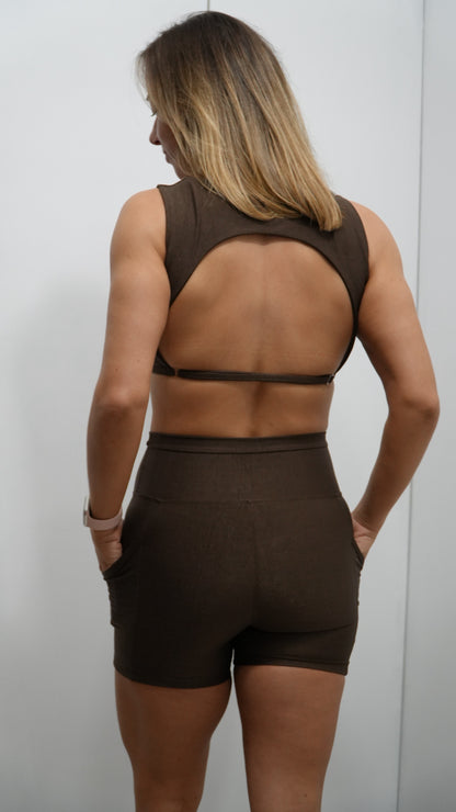 Conjunto Caneladinho com bolso