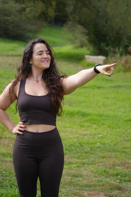 Conjunto Outono Básico Castanho