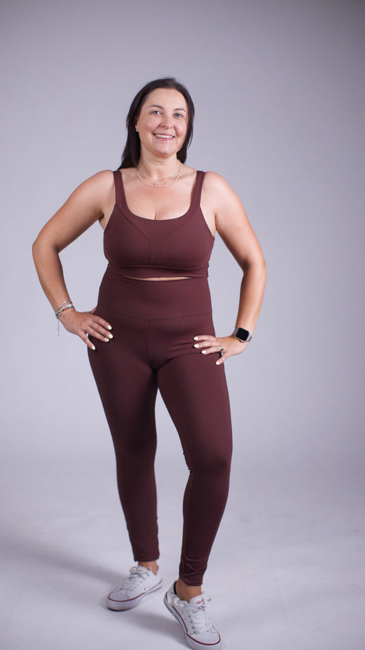 Conjunto Balance Leggins Chocolate