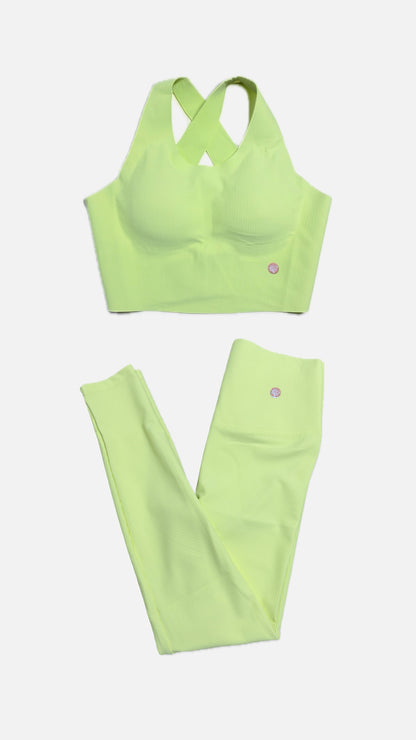 Conjunto Canelado Leggins verde