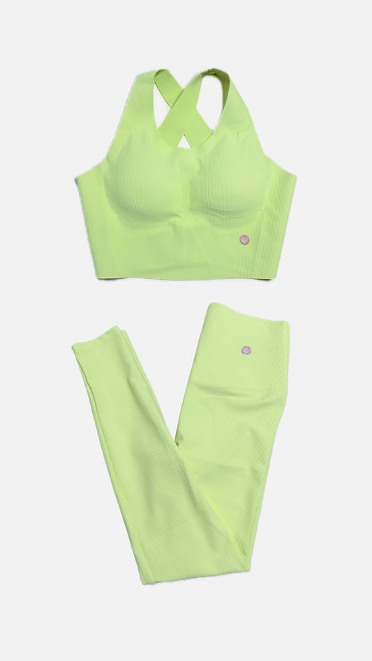 Conjunto Canelado Leggins verde